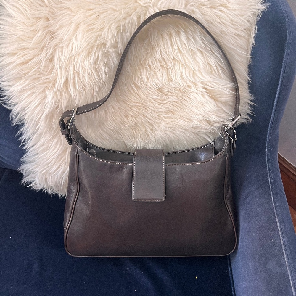 Vintage Coach Hampton Hobo 7783 in Dark Brown